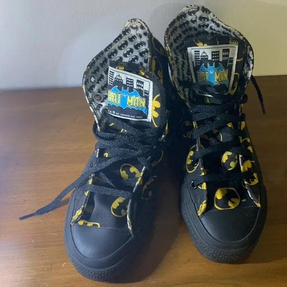 Vintage Converse Batman High Top Sneakers Size 4 - Picture 4 of 5
